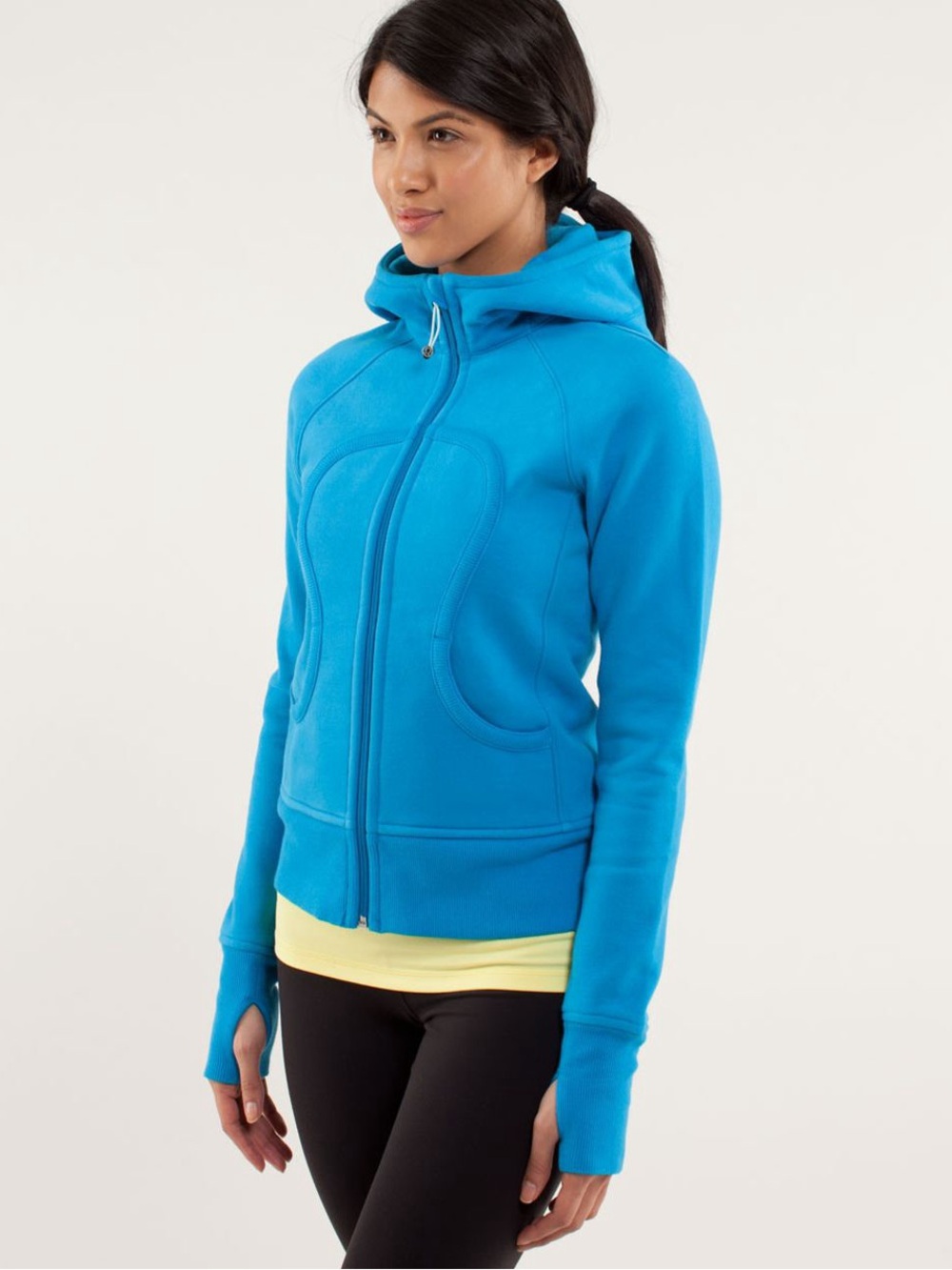 Lululemon scuba zip up hoodie in turquoise blue